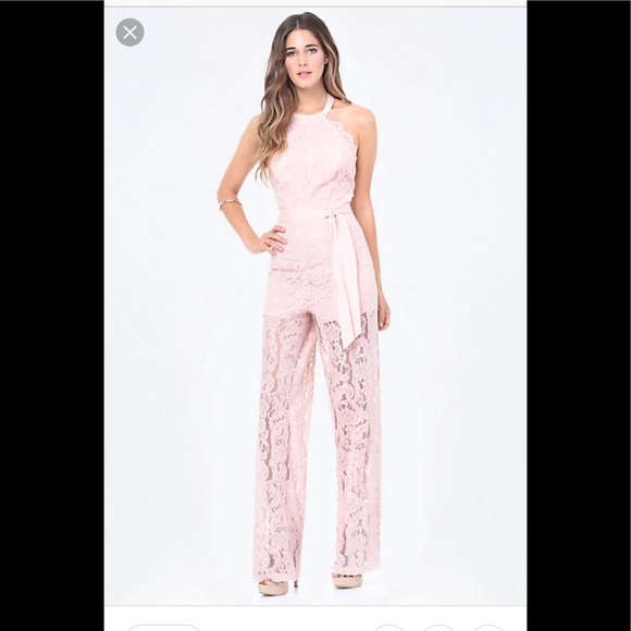 pale pink jumpsuit